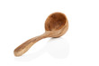 Old wooden ladle isolated on white background