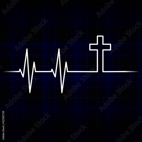 Vector: kardiogramm herzschlag kreuz I kardiogramm herzschlag kreuz I