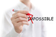 Impossible transformed in possible sketched on a white board