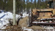 Bulldozer at a work site
