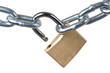 Open Padlock and chain