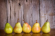 pears lined up in a row