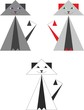 geometrical triangular cats