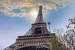 Paris, Nov 27: The Eiffel tower, view from below.