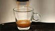 caffè espresso in tazza di vetro
