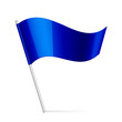 Vector illustration of blue flag