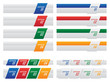 Set of Colourful Option Labels and Tabs Template