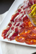 Chorizo, jambon, tapas, piment, espagnol, apéritif, cuisine