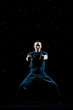 Asian Man practicing Kung Fu