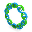Illustration: DNA Strand in circle DNA Strand in circle