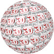 3D Word on Ball Sphere Three Dimensional Effect
