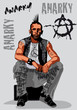 punk,rebelle,guerrier,voyou,marginal,visage,personnage