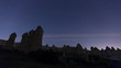 stars trials love valley at Cappadocia Turkey time lapse