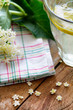 Home-made refreshing healthy summer elderberry