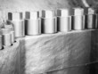 Hexagon cap nuts on background