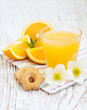 Orange juice and cookies