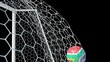 South Africa Ball Scores in Slow Motion with Alpha Channel