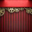 gear wheels on red background