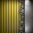 gear wheels on yellow background