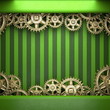gear wheels on green background