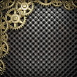 gear wheels on metal background