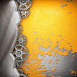 gear wheels on steel background