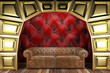 golden stage with sofa