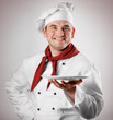 Chef showing empty plate