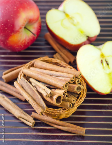 Photo: apples and cinnamon apples and cinnamon