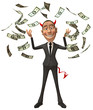 Illustration: Evil businessman Evil businessman