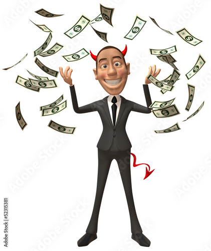 Illustration: Evil businessman Evil businessman