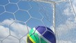 South Africa Ball Scores in Slow Motion with Sky Background