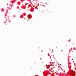 Watercolor splash background. Red paint drops texture.