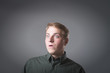 portrait of astonished businessman
