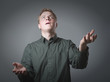 Young businessman juggling