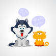 Vector: cat & dog cat & dog