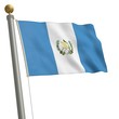 Die Flagge von Guatemala flattert am Fahnenmast