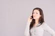 girl talking to mobile