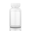 Illustration: Pill bottle with label Pill bottle with label