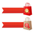 Bag With Ribbons And Label