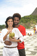 Photo: multiethnic couple coconut water Rio de Janeiro multiethnic couple coconut water Rio de Janeiro