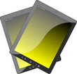 Photo-realistic different colored vertical tablet pc set
