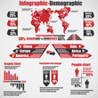 Vektor: INFOGRAPHIC DEMOGRAPHIC NEW STYLE 10 RED INFOGRAPHIC DEMOGRAPHIC NEW STYLE 10 RED