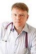 Photo: Doctor man with stethoscope , isolated on white background Doctor man with stethoscope , isolated on white background