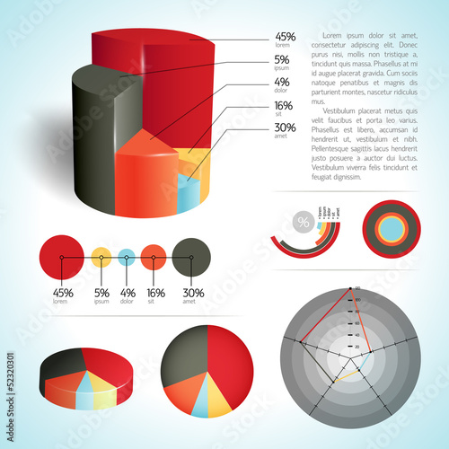 Vector: Business diagram template with text fields Business diagram template with text fields