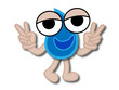 Water Drop Cartoon Mascot