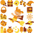 halloween set – vector illustration