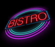 Neon bistro sign.
