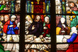France, stained glass window in the Saint Martin church of Triel