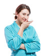 woman with soap